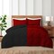 Reversible Twin Comforter Set Down Alternative Black Red Soft Microfiber 66X92